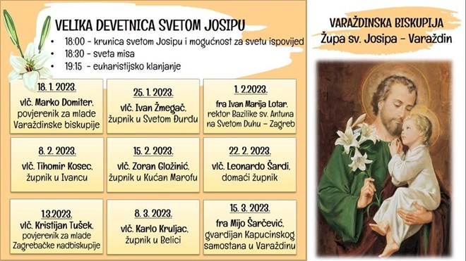 Velika devetnica sv. Josipu na varaždinskoj Banfici